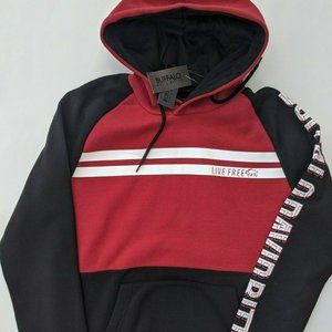Buffalo David Bitton Size S/P Men Red Long-Sleeve Pullover Sweater Hoodie $79